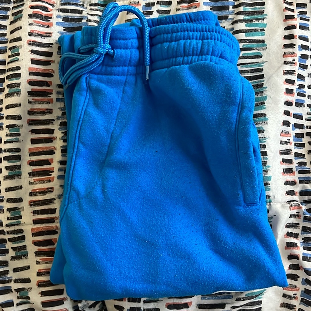 NBA Blue Sweatpants/Joggers w/ NBA Logo on the Left Leg